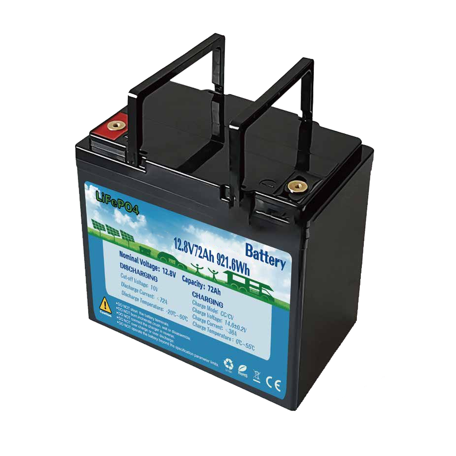 磷酸鐵鋰可充電12.8v 72ah動(dòng)力電芯高倍率電動(dòng)車太陽能儲(chǔ)能鋰電池組